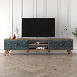 Hanah Home Soporte de TV Nogal y Calcedonia